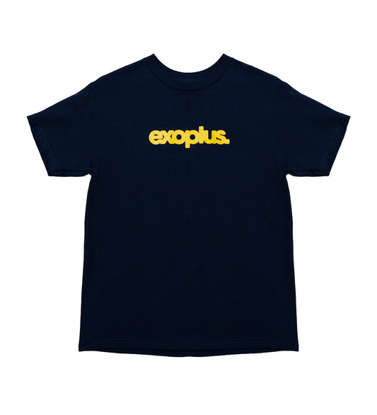 Stamp, Navy/Gold