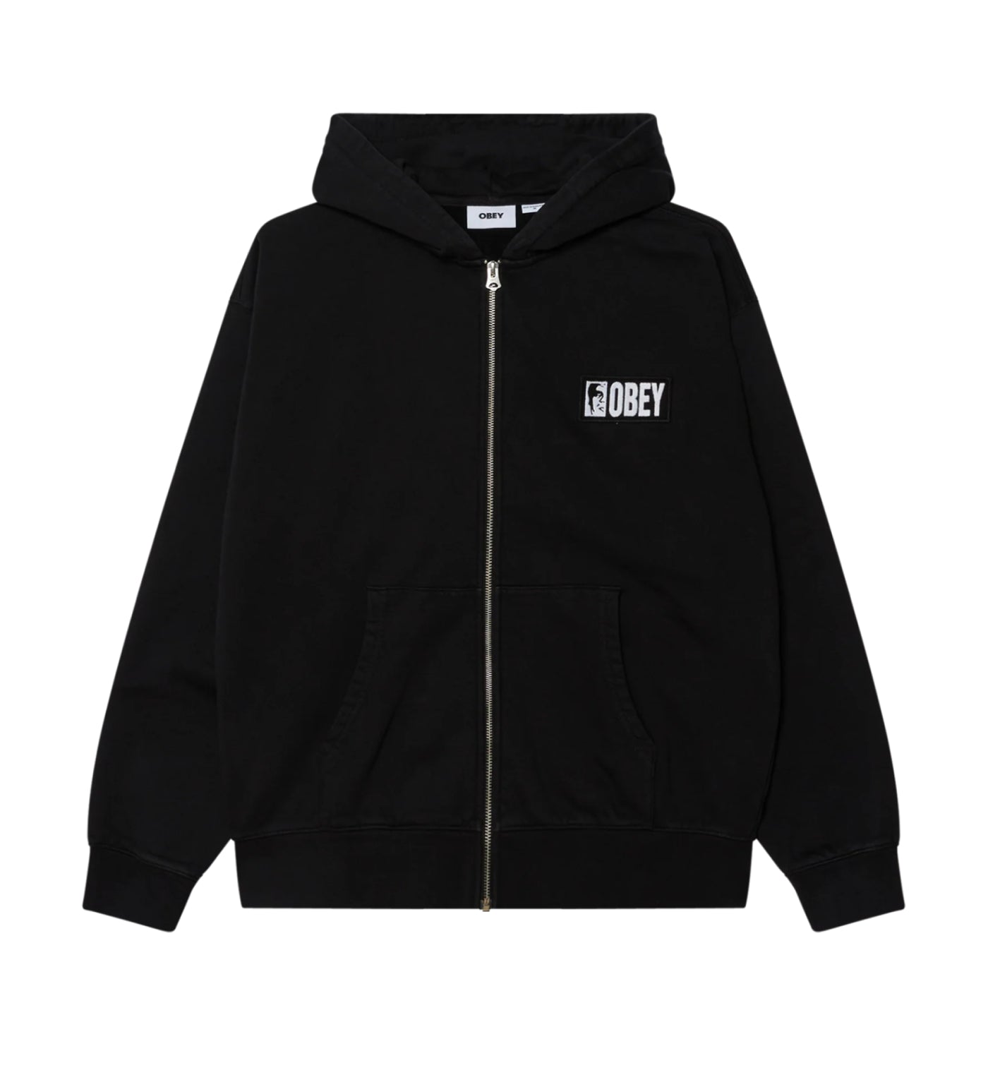 Margin Faded Zip, Digital Black Faded Wash